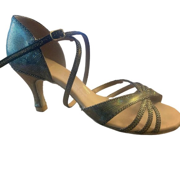 Salsa 💃🏻 Sandal, Freed of London, Glittery Gold 8M - Picture 2 of 11